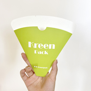 Wholesale Cheap Price Custom Printed Logo Biodegradable Paper Triangle Packaging Waffle Cone Holder Crepe Take Away Box