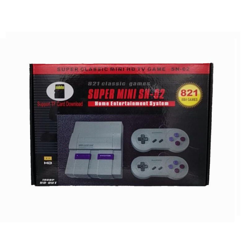 Mini Super Classic HD Game Console Built-in 821 TV Video Games With Dual Controllers game console Support TF card For SFC SNES