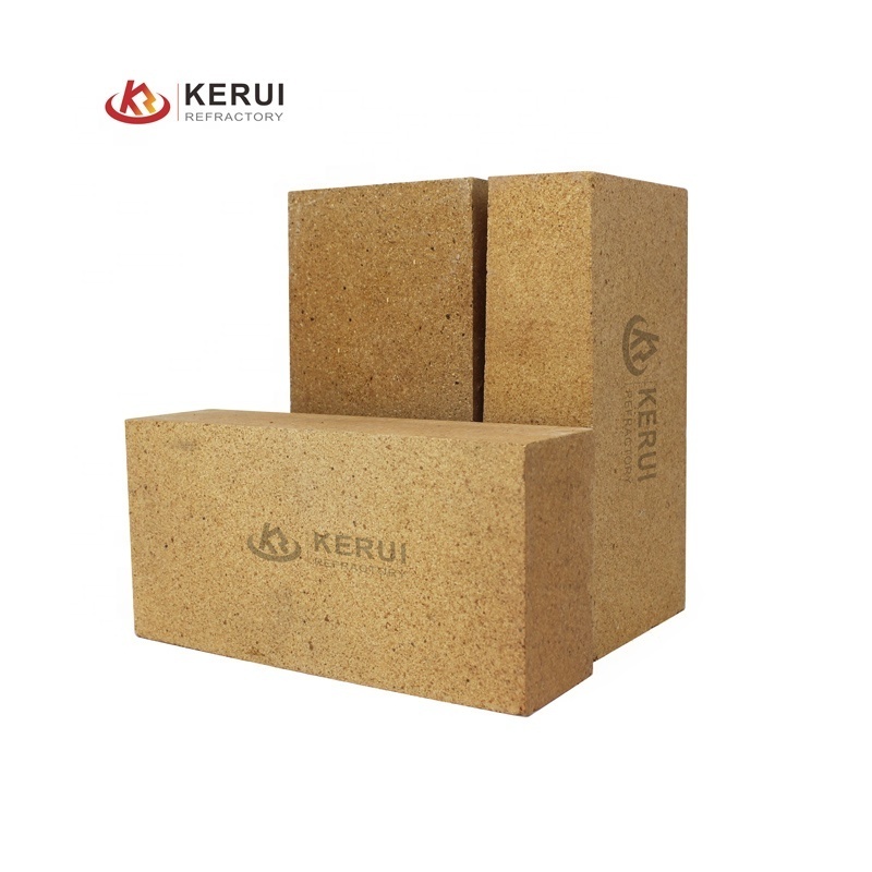 KERUI Refractory Fireclay Wedge Chamotte Fire Clay Bricks for Induction Furnaces