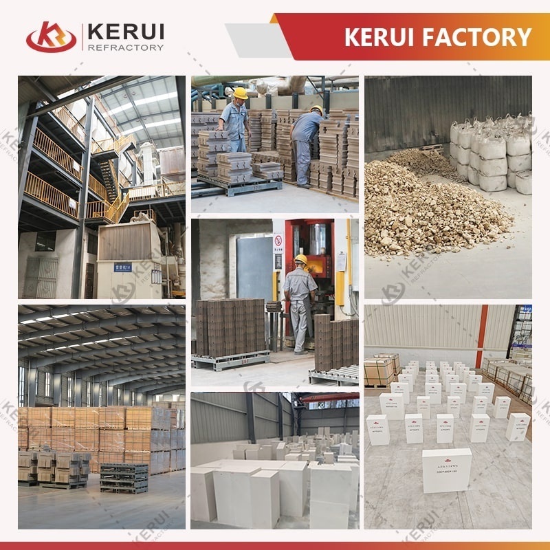 KERUI Factory Direct Customizable AZS Refractory Bricks for Industrial Kilns