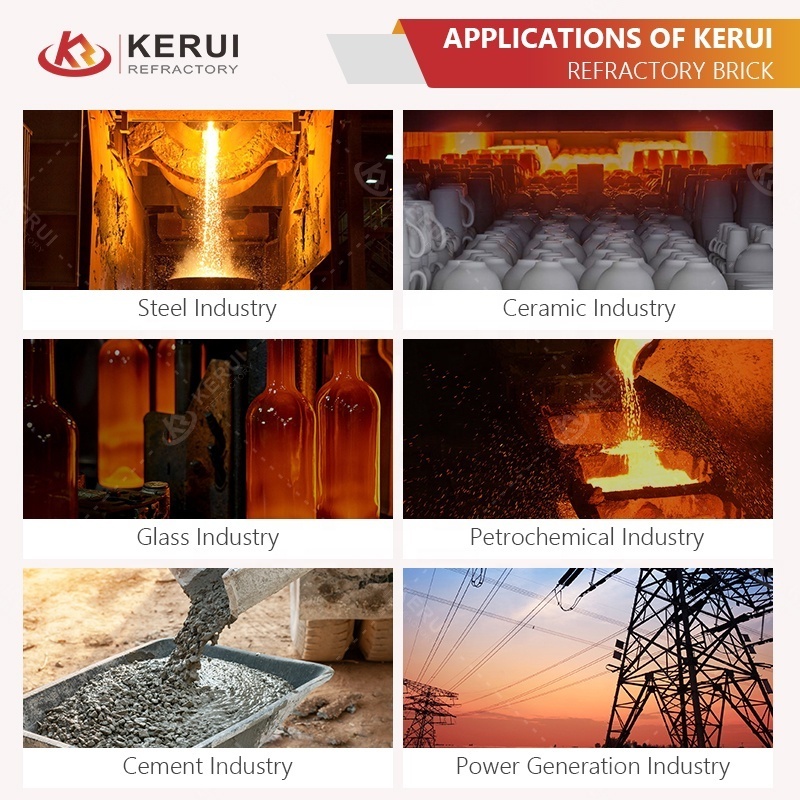 KERUI High Temperature Special Shaped Porous Refractory Fire Brick High Alumina Brick for Kiln