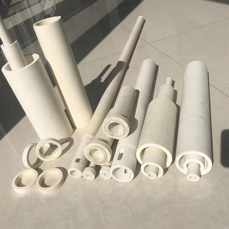 KERUI Factory Manufacture Alumina Corundum Ceramic Tube Pipe Rod Rrotection Tube Insulating Ceramic Tube