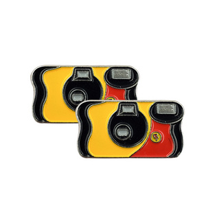 Colorful Camera Shaped  Custom Pin Badge with Nickel Plating