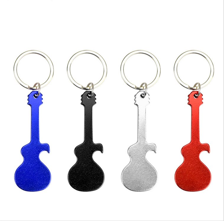 Different Types Cartoon Guitar Keychain Bottle Opener