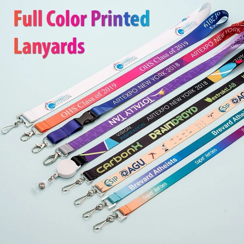 Custom Breakaway Sublimation Keychain Lanyards With Logo Custom Polyester Lanyard lanyards with logo custom