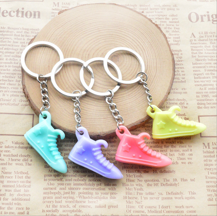 Wholesale 3d Rubber Mini Basketball Shoe Sneaker Keychain for Decoration