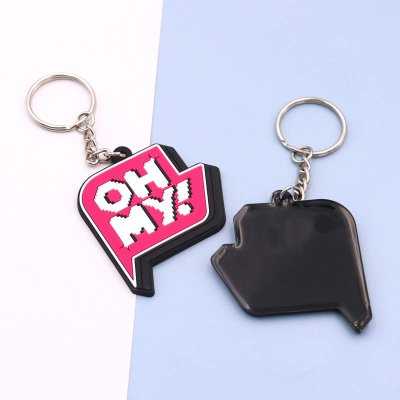 Custom Promotional 3d 2d Pvc Rubber Pop LED Keychains