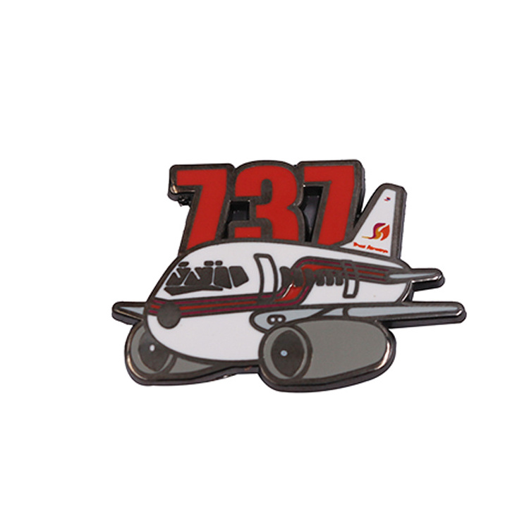 metal pins wholesale custom enamel lapel pins logo Plane Pattern Custom Enamel Pin