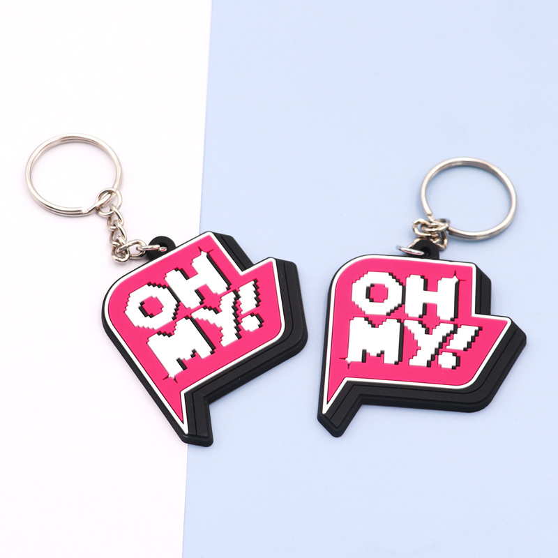 Custom Promotional 3d 2d Pvc Rubber Pop LED Keychains