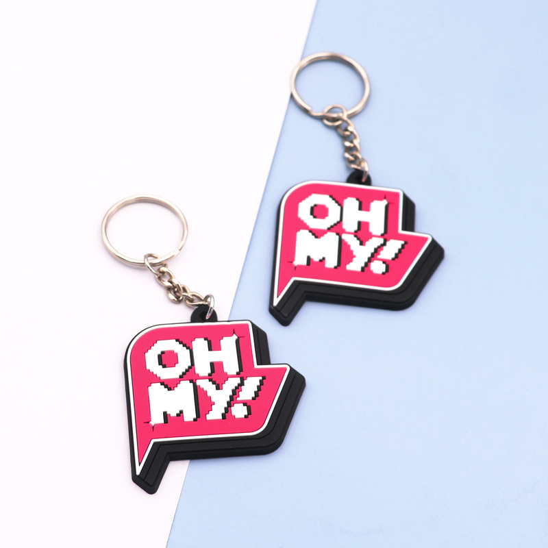 Custom Promotional 3d 2d Pvc Rubber Pop LED Keychains