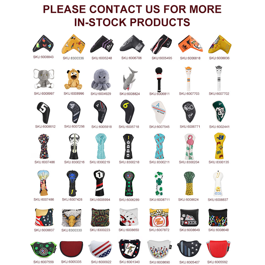 NEW DESIGN Wholesale Retail Golf Accessories Bulk Golf Head Covers Plain Club Driver Head Cover Golf Headcover