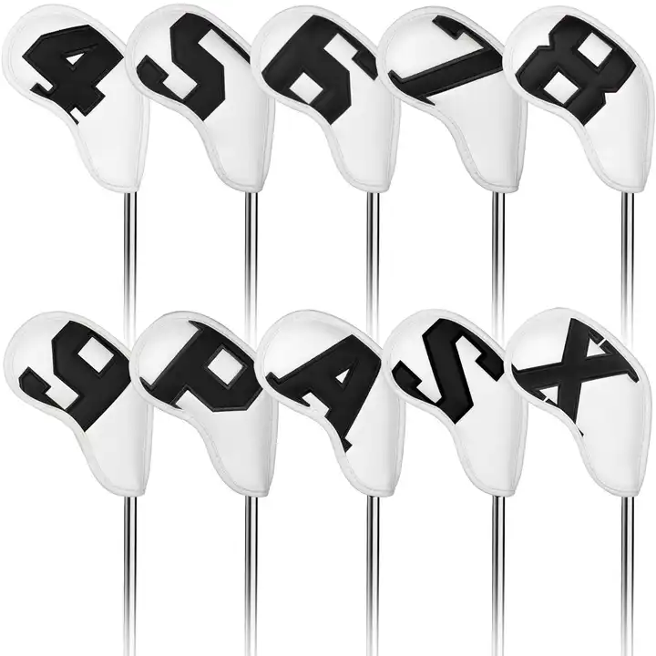 Custom Private Label Golf Club Iron Head Covers Golf Iron Cover Golf Headcover 10pc Set