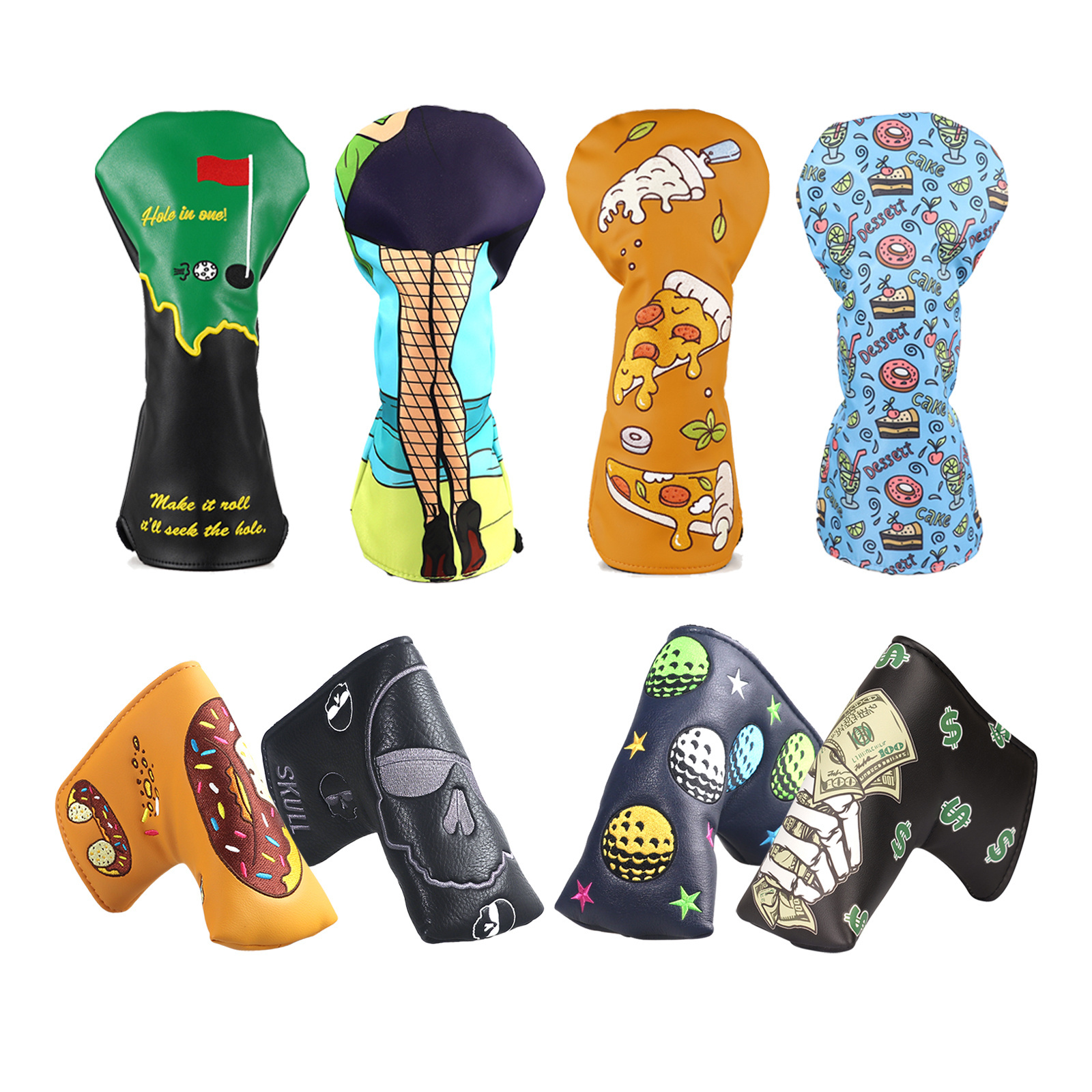 NEW DESIGN Wholesale Retail Golf Accessories Bulk Golf Head Covers Plain Club Driver Head Cover Golf Headcover