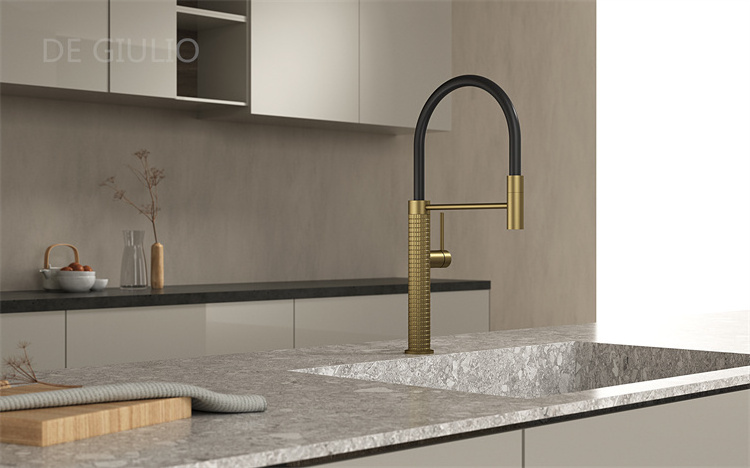 High arc single hole farmhouse sink faucet modern gold kitchen sink faucets with sprayer