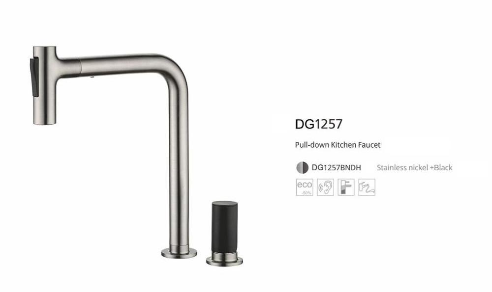 Pull Down Out Flexible Hose 3 Way Usa Water  Filter &Tap 3 Way Pull-out Spout  2 holes  Kitchen Sink Faucet