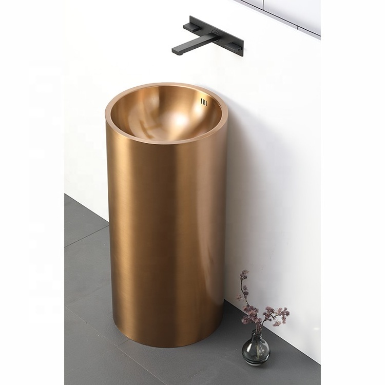 Wash Hand Basin Round Circular Bathroom Face Bronze Sink Washing Square Basin