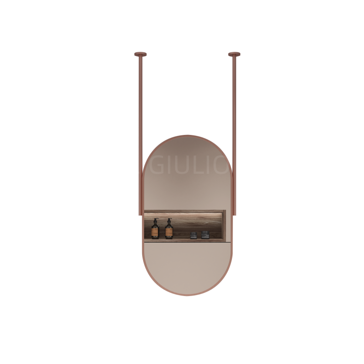 High Fashion Ceiling Suspender Vanity Dresser Mirror Arcuation Anti-fog Makeup Customized Bathroom Mirror