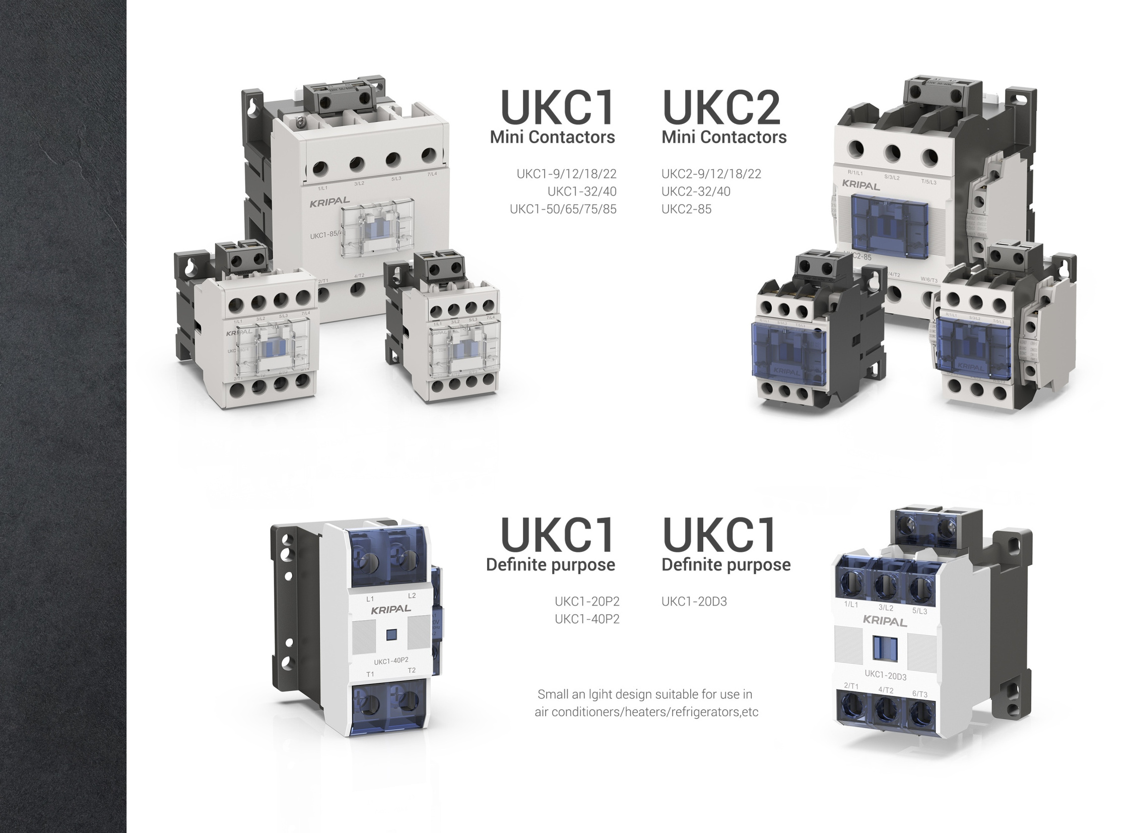 UKC1 9A 12A 18A 22A Contactor 220V 380V coil magnetic ac contactor 3 phase 3 poles contactors for Motor Magnetic Starter