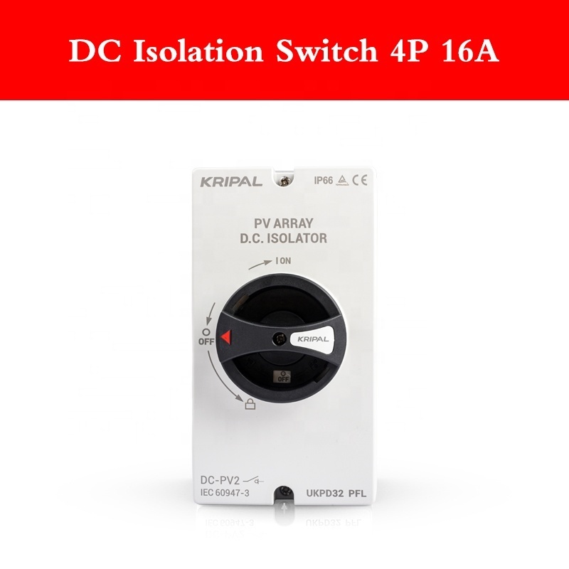 KRIPAL UKPD32-16/4 4P 16A 1200V DC Solar Isolator Switch PV Disconnect Switch