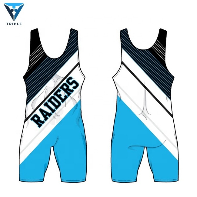 Wholesale freestyle advanced pattern sublimation wrestling singlet unisex custom wrestling singlet