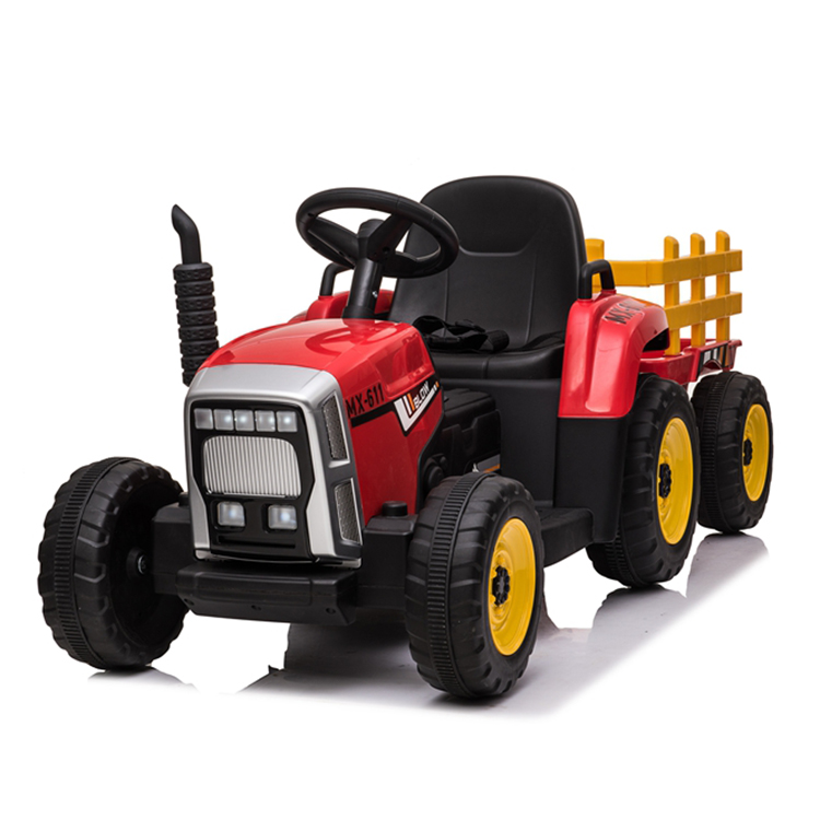 2021 HOT Model New ride on tractor electric kids battery toy car Ground Force Tractor with Trailer