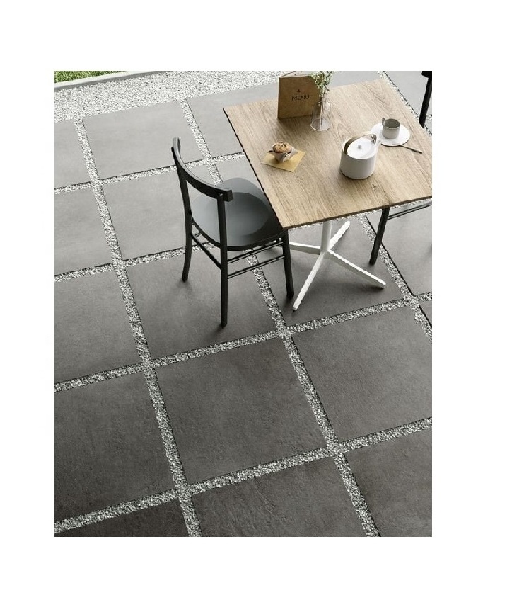 Indian Outdoor Non Slip Driveway Terrace Porcelain Rough Surface 600x600 20mm Basketball Court Outdoor Slip Resistant Floor Tile