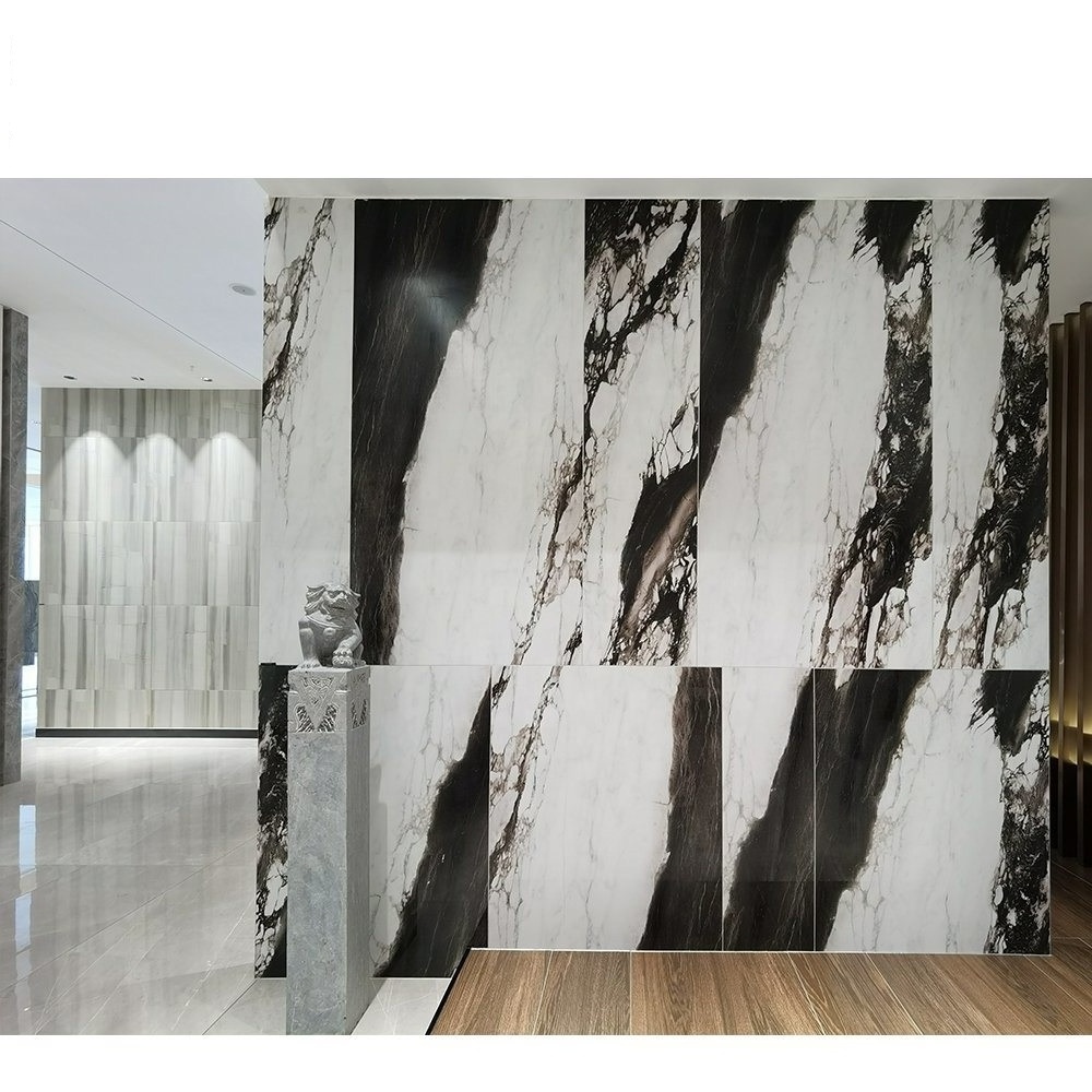 Anti Slip Unbreakable LArge Format 1200x2400 Water Resistance Marble Slab Interior Construction Glazed Tiles