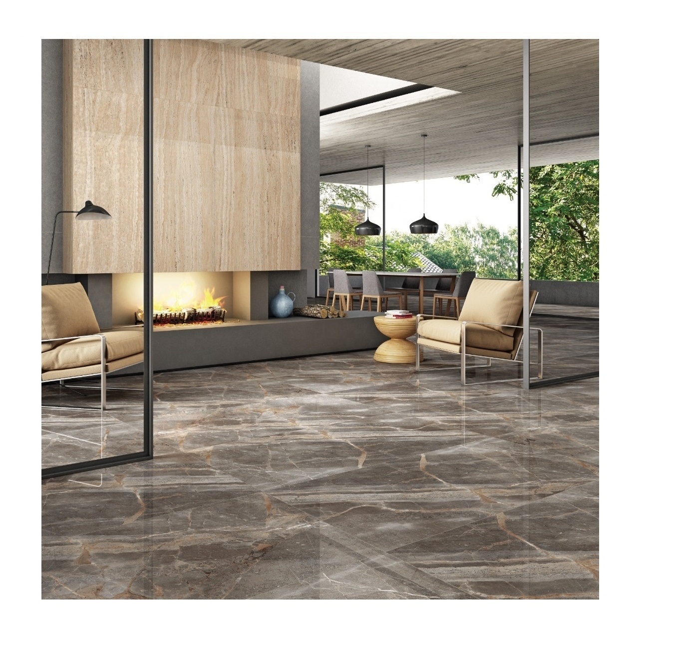 Interior Exterior Popular Crystal High Quality Medallions Backsplash Ceramic Wall 1200x1200 Parquet Pattern Porcelain Tiles