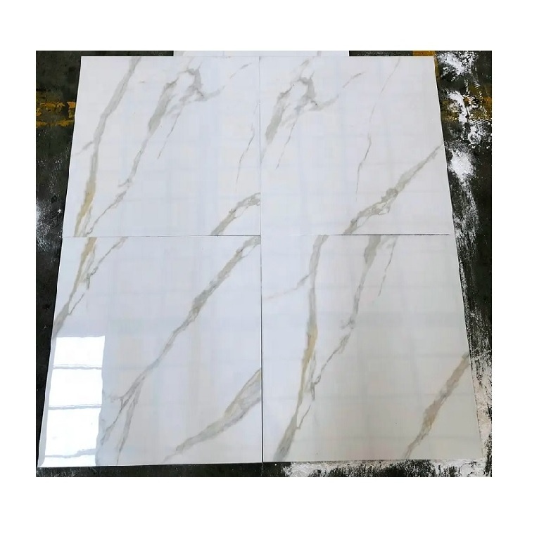 Indian Tufted Wall Porcelain Glazed MArble Look 600x600 Cheap Living Room Moroccan Faux Plastic Flooring Tiles