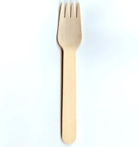 Biodegradable Disposable One Time Use Spoon & Fork for Food 16 Cm 160 Mm Party and Barbeque Function