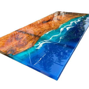 Best Quality Epoxy Center Resin Dining Table Counter Desk Table River Epoxy wood and Resin Table from india