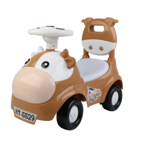 Hot Sale New Model Cartoon Baby Swing Car With Bb Steering Wheel 3 Colors Mix