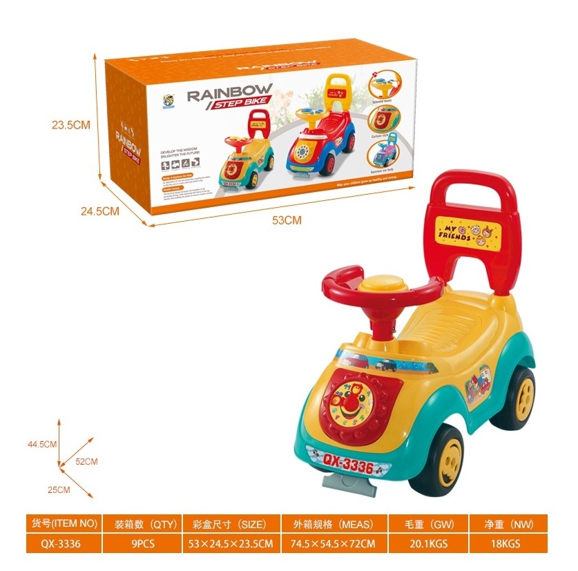 Wholesale Funny Freewheel Baby New Kids Walker Swing Ride On Car Baby Sliding Car With Light Music