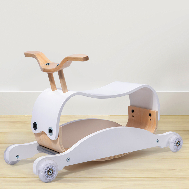 Funny Wooden Push Balance Ride On Toy Kids Funny Rocking Chair Children Sensory Training Toys