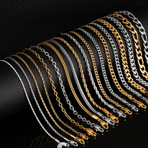 3mm 4mm 5mm Rope Chain Franco Cable MEN Women Jewelry 18K Gold Silver Stainless Steel Customize Miami Cuban Link Chain Necklace