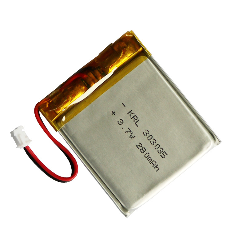 Approved IEC62133/BIS/KC Thin Lithium Polymer Battery 3.7V 303035 280mah Lipo Cell for LED Scuba lights