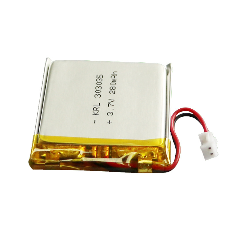 Approved IEC62133/BIS/KC Thin Lithium Polymer Battery 3.7V 303035 280mah Lipo Cell for LED Scuba lights