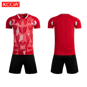 Short Sleeve Team Blank Sports Clothes Customize Adult Soccer Jersey Set Custom Sublimated Number Football Uniform Suits