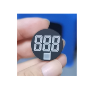 mini 7 segment round head white color yellow face 3 digit led number display