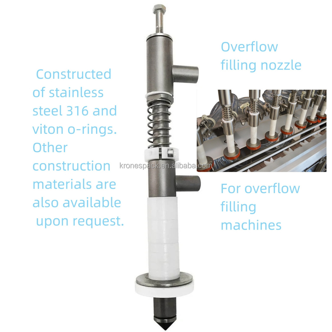 kofv boquilla de llenado neumatic de rebose de acero inoxidable de material resistente a la corrosion y personalizable