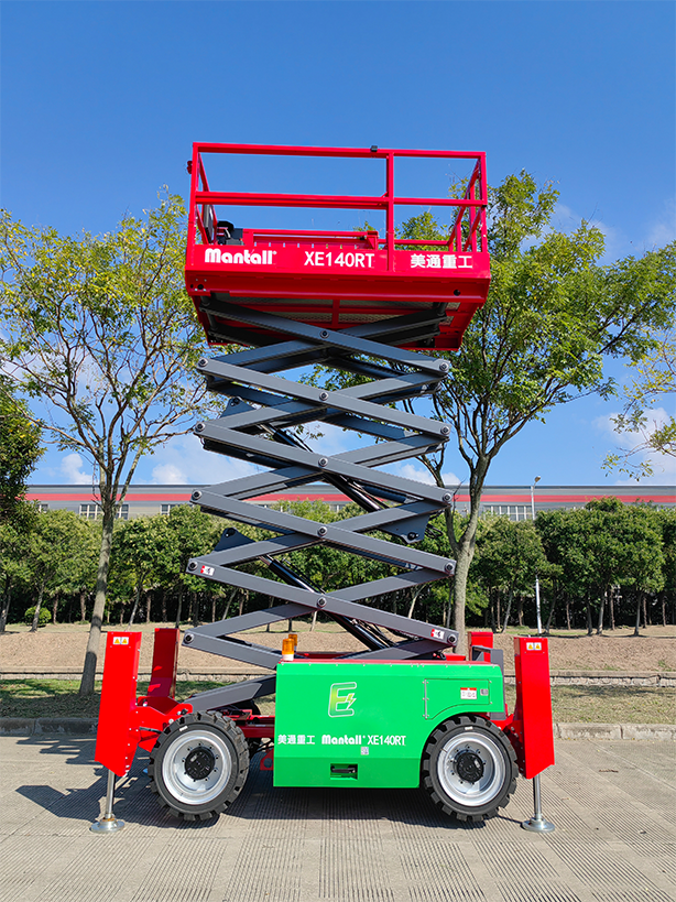 12m Warehouse Folding Mobile Table Electric Man Lift Hydraulic Scissor Platform With Supporting Legs