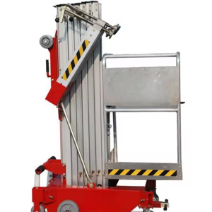 With safety frame 8m, 10m, 12m, 14m electric spar lift aerial work platform