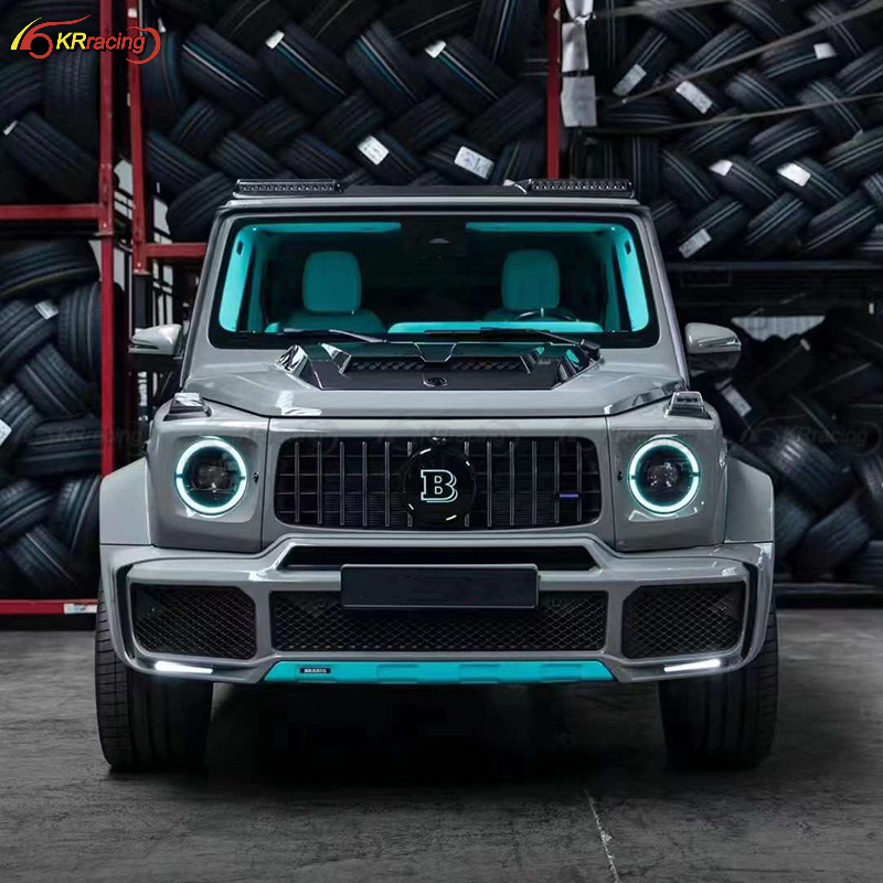 Upgrade Brabu B800 Style PP Material Body Kit With Dry Carbon Spoiler ,Hood For Mercedes Benz G-Class W464 AMG G63 2018-2022