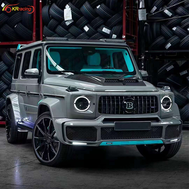 Upgrade Brabu B800 Style PP Material Body Kit With Dry Carbon Spoiler ,Hood For Mercedes Benz G-Class W464 AMG G63 2018-2022