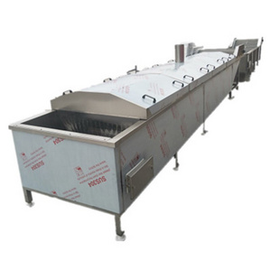 Continuous Steam Heating Almond Potato Chip Cooking Machine Vegetable Blanching Machine