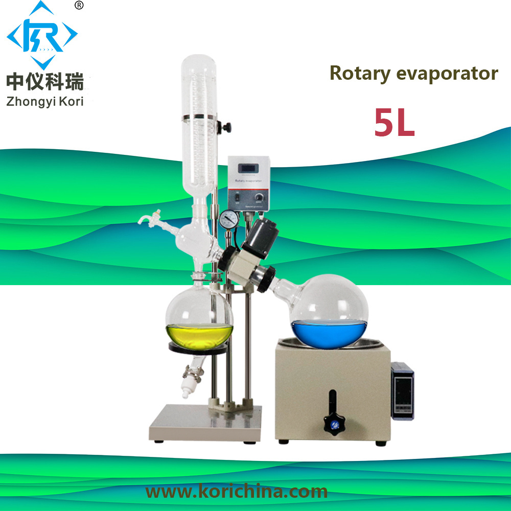 RE-501 Rotary evaporator 5liter Vacuum Evaporation Flask with Water oil Heating Bath for Distillation  extraction machine