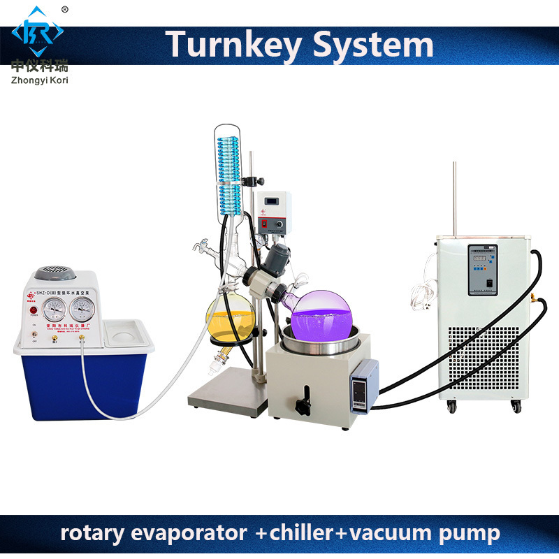 RE-501 Rotary evaporator 5liter Vacuum Evaporation Flask with Water oil Heating Bath for Distillation  extraction machine