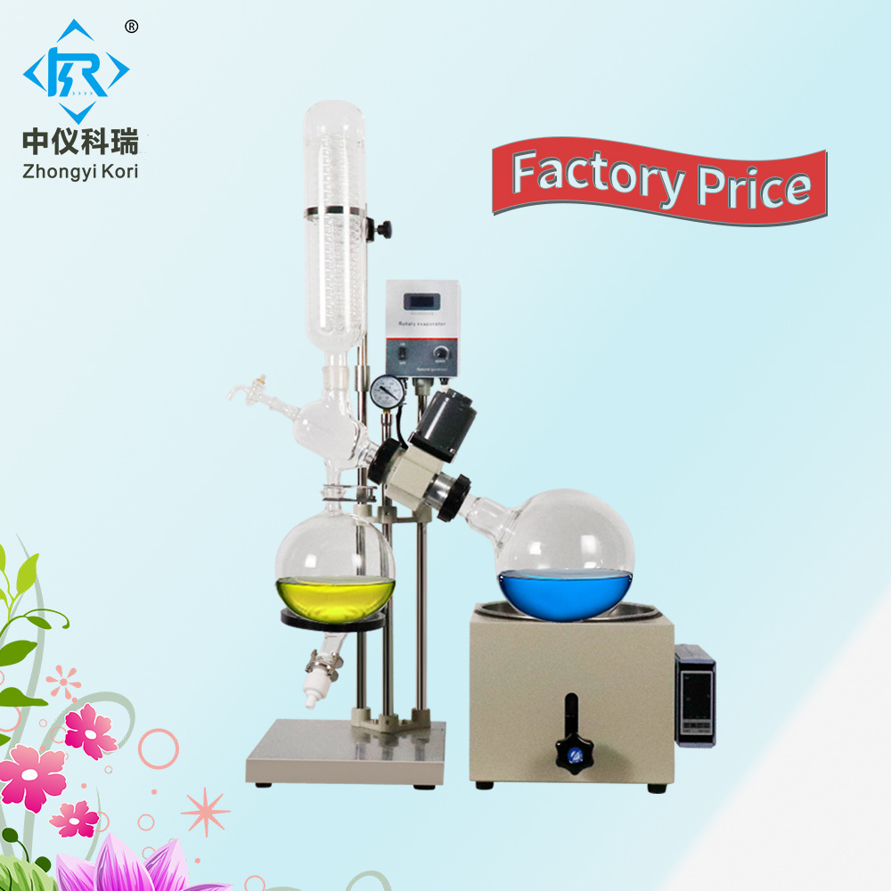 RE-501 Rotary evaporator 5liter Vacuum Evaporation Flask with Water oil Heating Bath for Distillation  extraction machine