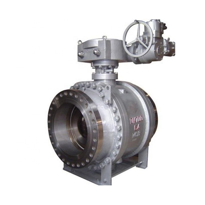 High pressure Worm Gear Actuator Metal Seated pneumatic ball valve