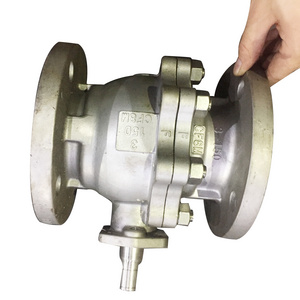 DN50 API 6FA flanged 2 inch stainless steel automatic drain ball valve